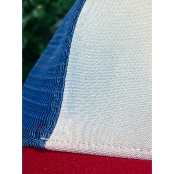 Mens Patagonia Climb A Mountain Trucker Hat  Red White and Blue  Adult Cap - Picture 3 of 8